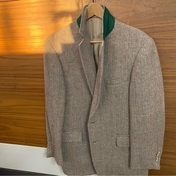 HARRIS TWEED BLAZER - TAN BLUE AND ROSE - 42R - Picture 14 of 16